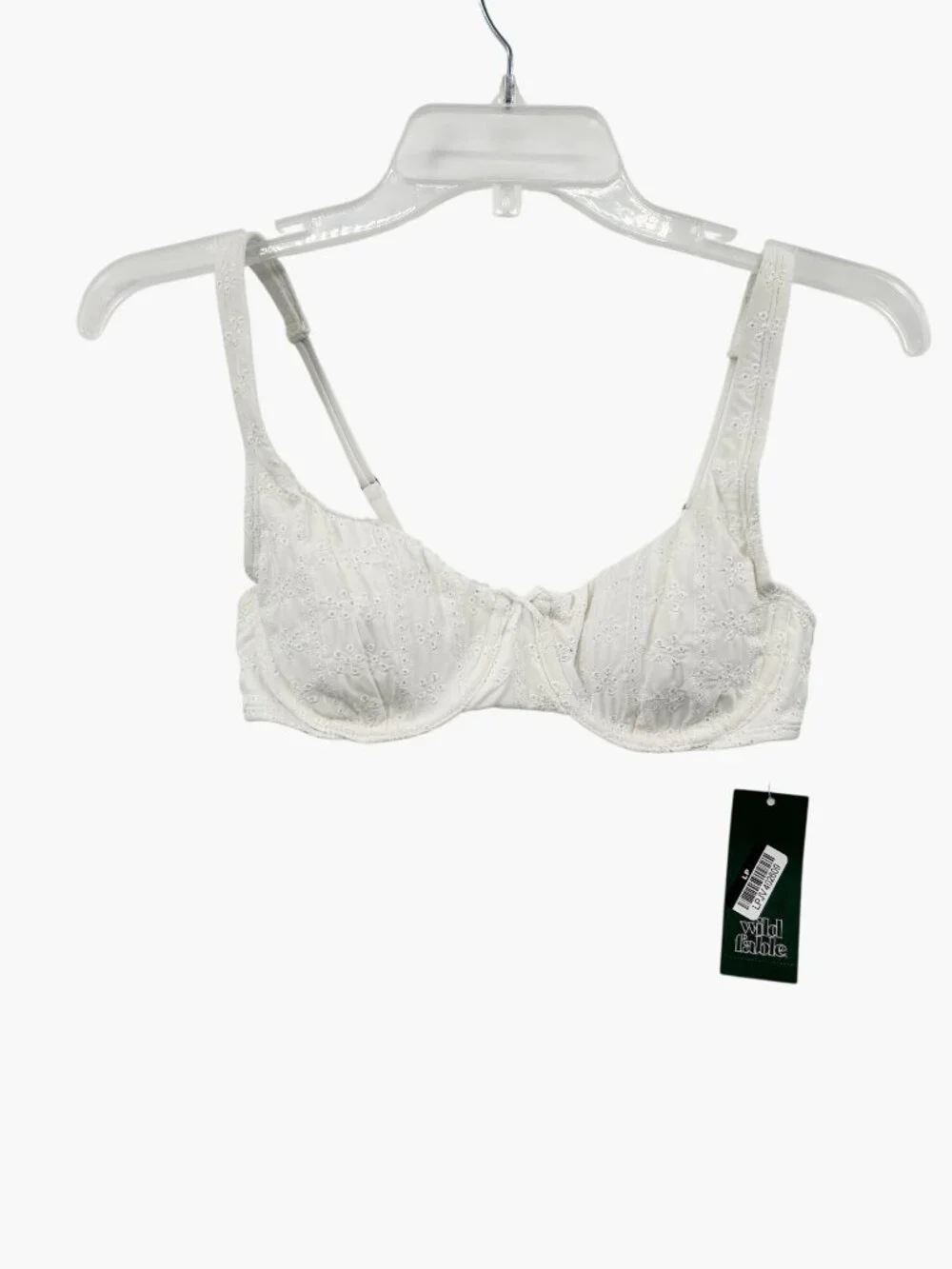 NEW Wild Fable Eyelet Underwire Bikini Top - White - Size XS